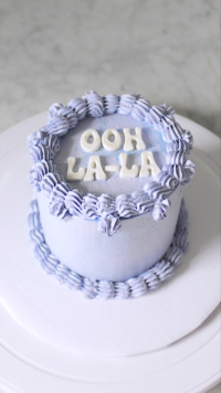 light blue mini cake