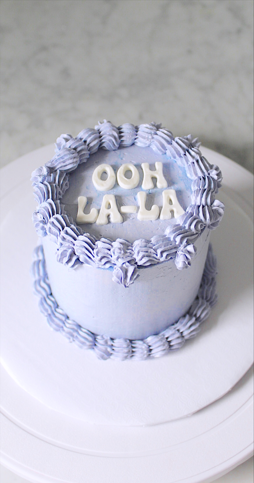 light blue mini cake